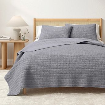Madelinen® Honeycomb Waffle Weave Quilt & Shams Set