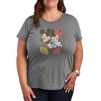 Plus Size Disney's Mickey & Minnie Mouse Back To Back Graphic Tee