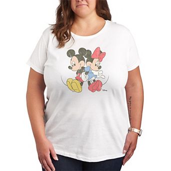Plus Size Disney's Mickey & Minnie Mouse Back To Back Graphic Tee