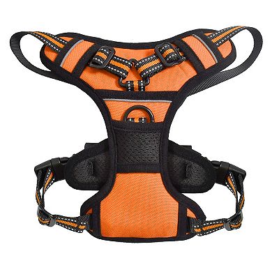 GOOPAWS Adjustable Padded Easy Control Lightweight Reflective Dog Harness
