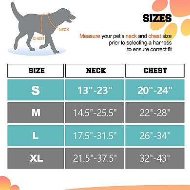 GOOPAWS Adjustable Padded Easy Control Lightweight Reflective Dog Harness