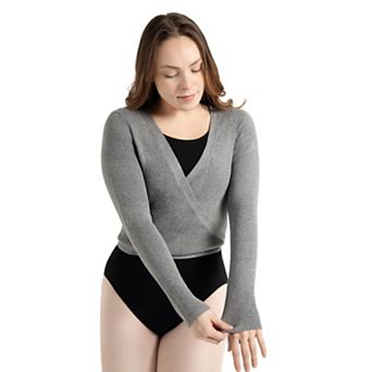 Capezio Ribbed Knit Wrap Sweater
