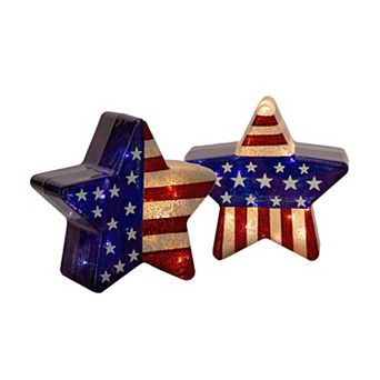 Studio 66 Set of 2 Stars & Stripes Decorative Accent Lights