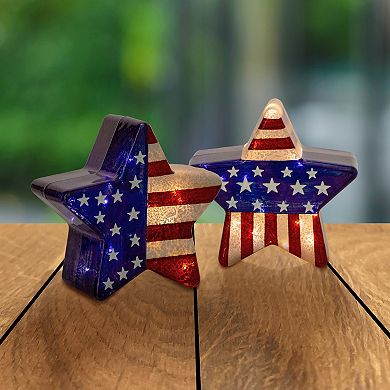 Studio 66 Set of 2 Stars & Stripes Decorative Accent Lights