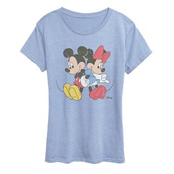 Women's Disney's Mickey & Minnie Mouse Back To Back Graphic Tee