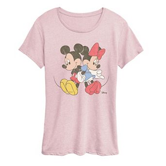 Women's Disney's Mickey & Minnie Mouse Back To Back Graphic Tee
