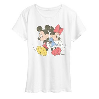 Women's Disney's Mickey & Minnie Mouse Back To Back Graphic Tee