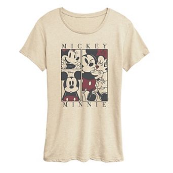 Women's Disney's Mickey & Minnie Mouse Grid Graphic Tee