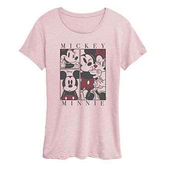 Women's Disney's Mickey & Minnie Mouse Grid Graphic Tee
