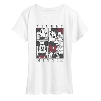 Women's Disney's Mickey & Minnie Mouse Grid Graphic Tee
