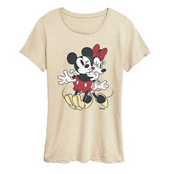 Women's Disney's Mickey & Minnie Mouse Kiss Graphic Tee
