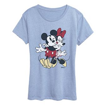 Women's Disney's Mickey & Minnie Mouse Kiss Graphic Tee