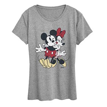 Women's Disney's Mickey & Minnie Mouse Kiss Graphic Tee