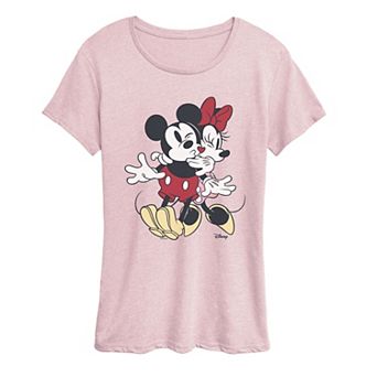 Women's Disney's Mickey & Minnie Mouse Kiss Graphic Tee