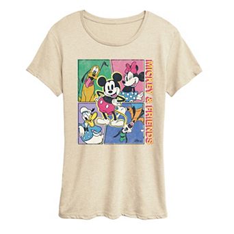 Women's Disney's Mickey Mouse & Friends Retro Grid Graphic Tee