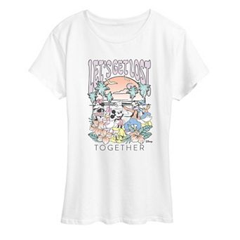 Women's Disney's Mickey Mouse & Friends Let's Get Lost Together Graphic Tee