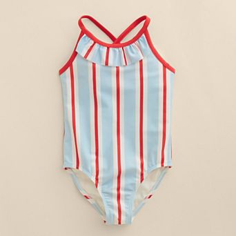 Girls 4-12 Little Co. by Lauren Conrad Ruffle One-Piece Swimsuit