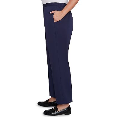 Plus Size Alfred Dunner Side Seam Pocket Short Length Twill Pants