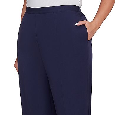 Plus Size Alfred Dunner Side Seam Pocket Average Length Twill Pants