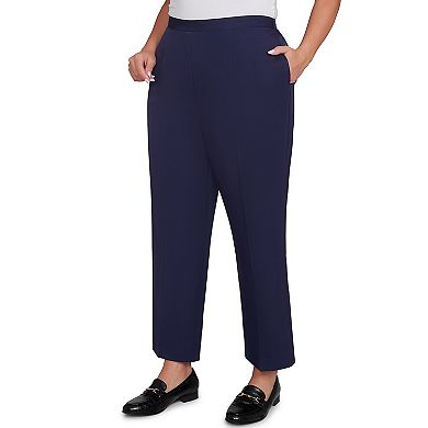 Plus Size Alfred Dunner Side Seam Pocket Average Length Twill Pants