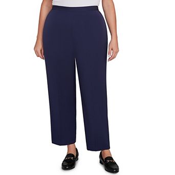 Plus Size Alfred Dunner Side Seam Pocket Average Length Twill Pants
