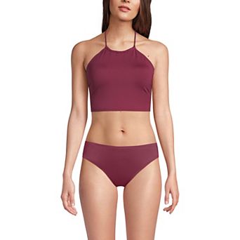 Women's Lands' End High Neck Halter Swim Top