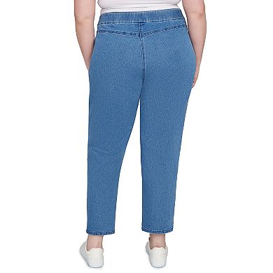 Plus Size Alfred Dunner Floral Applique Detail Short Length Pants