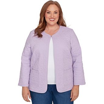 Plus Size Alfred Dunner Floral Quilted Patchwork Jacket