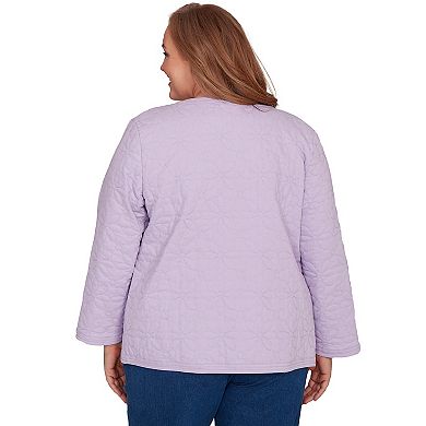 Plus Size Alfred Dunner Floral Quilted Patchwork Jacket