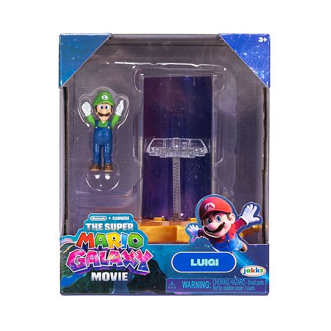 Детские фигурки The Super Mario Galaxy Movie 1.5-Inch Luigi Figure with Star Launcher Accessory