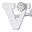 14k White Gold V