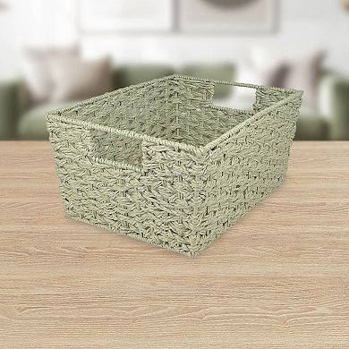 Belle Maison Green Tapered Paper Rope Basket