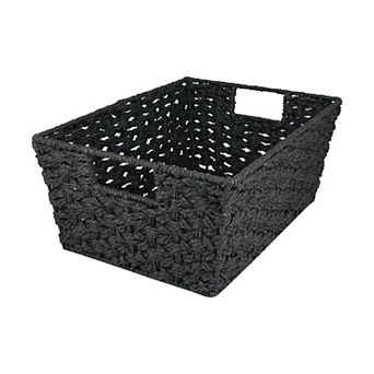 Belle Maison Black Tapered Paper Rope Basket