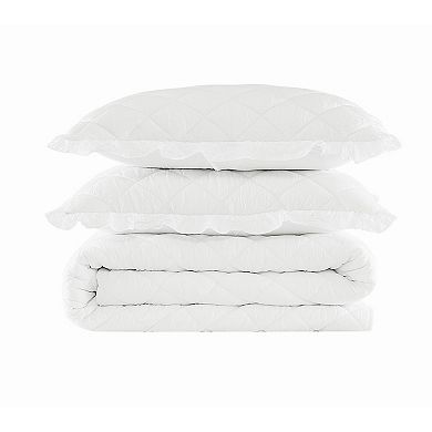 Truly Soft Crinkle Ruffle Quilt Set with Shams