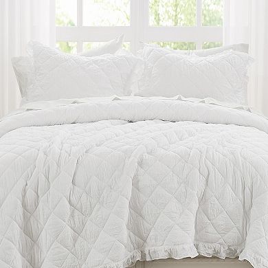 Truly Soft Crinkle Ruffle Quilt Set with Shams