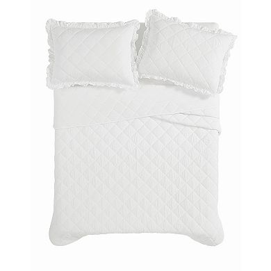 Truly Soft Crinkle Ruffle Quilt Set with Shams