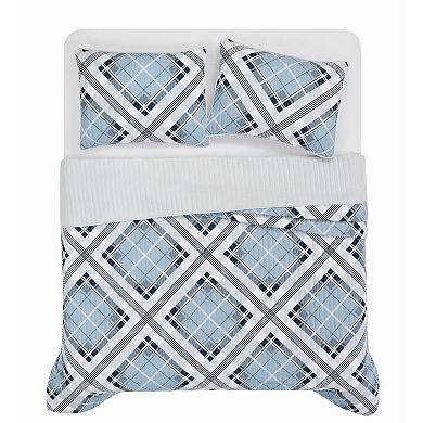 Truly Soft Lars Plaid Microfiber Bedding Set with Shams