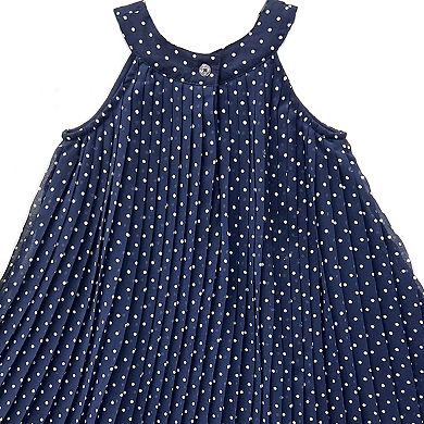 Girls 4-6x Blueberi Boulevard Polka Dot Chiffon Dress