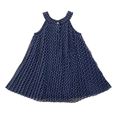Girls 4-6x Blueberi Boulevard Polka Dot Chiffon Dress
