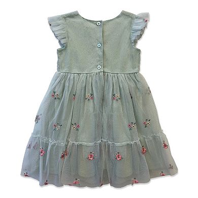 Girls 4-6x Blueberi Boulevard Embroidered Tulle Dress
