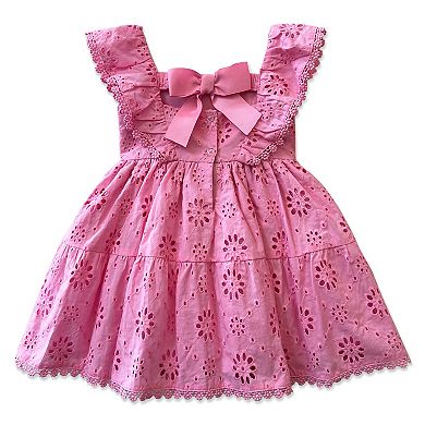 Girls 4-6x Blueberi Boulevard Eyelet Dress & Hat Set