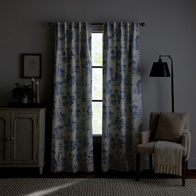 Martha Stewart Village Life Blackout Set of 2 Window Curtain Panels
