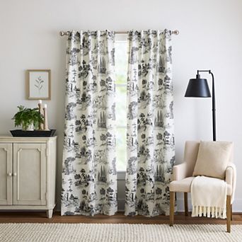 Martha Stewart Village Life Blackout Set of 2 Window Curtain Panels