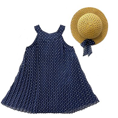 Baby & Toddler Girl Blueberi Boulevard Chiffon Dress & Hat Set