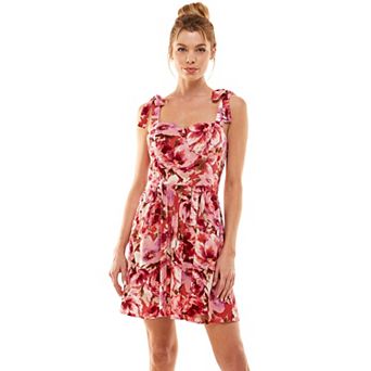 Juniors' As U Wish Tie Shoulder Bra Cup Dress