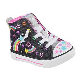 Skechers Twinkle Toes® Twinkle Sparks Starry Burst Toddler Girls Light-Up High-Top Sneakers