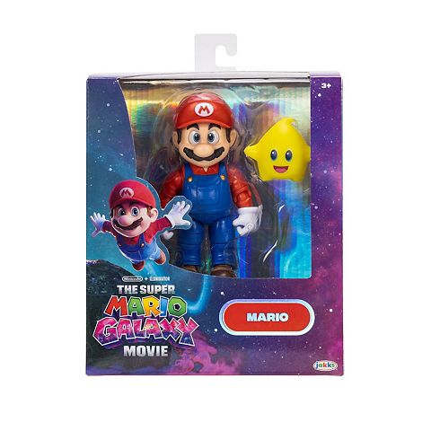 Детские фигурки Nintendo The Super Mario Galaxy Movie 5-Inch Mario Action Figure with Star Companion