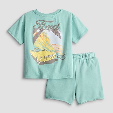 Baby & Toddler Boy Grayson Threads Kids The Label 2-Piece Ford Graphic Tee & Shorts Set
