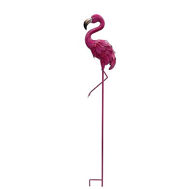 Palm Beach Metal Flamingo Garden Stake