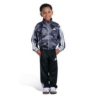 Boys 4-7 adidas 2 pc Long Sleeve Hooded Tee & Elastic Waistband Pant Set